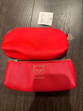 Sephora Red Cosmetic Pouch Duo